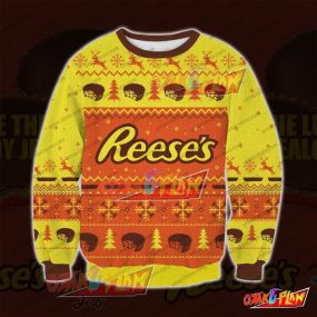 Reese's Peanut Butter Cups 3D Print Ugly Christmas Sweatshirt