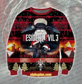Resident Evil 3 3D Printed Ugly Christmas Sweatshirt