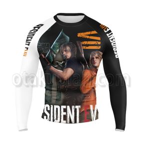 Resident Evil 4 Graphic Style Long Sleeve Rash Guard Compression Shirt