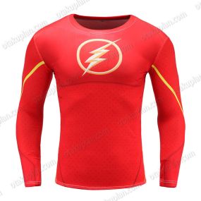 Retro Barry Allen Man Long Sleeve Compression Shirt