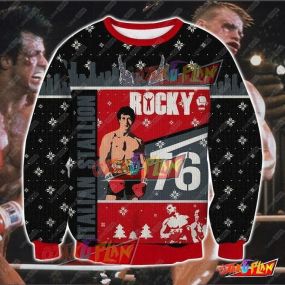 Rocky Balboa 0210 3D Print Ugly Christmas Sweatshirt