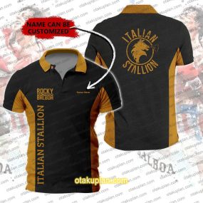 Rocky PFK7 Custom Name Black Polo Shirt