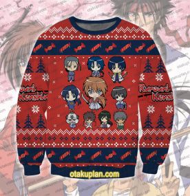 Rurouni Kenshin Characters 3D Printed Ugly Christmas Sweatshirt