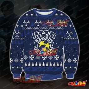 S.T.A.R.S. Resident Evil 3D Print Pattern Ugly Christmas Sweatshirt