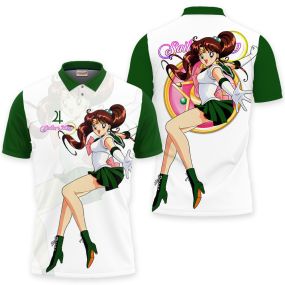 Sailor Jupiter Sailor Anime Polo Shirts