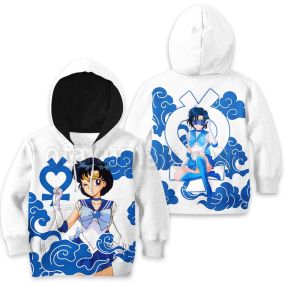 Sailor Mercury Kids Hoodie Anime Custom ailor Clothes