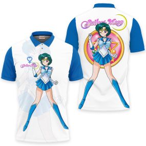 Sailor Mercury Sailor Anime Polo Shirts