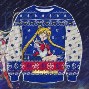 Sailor Moon 2510 3D Print Ugly Christmas Sweatshirt