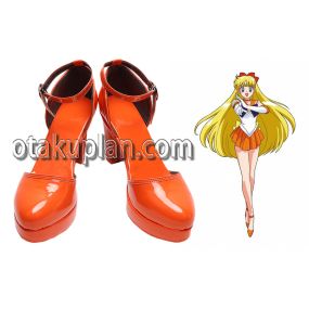 Sailor Moon Aino Minako Orange Cosplay Shoes