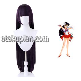 Sailor Moon Hino Rei Black Outfits Cosplay Wigs