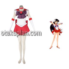 Sailor Moon Hino Rei Red Outfits Cosplay Costume