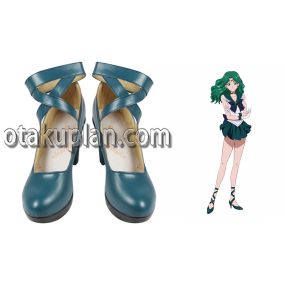 Sailor Moon Kaiou Michiru Green Outfits Cosplay Shoes