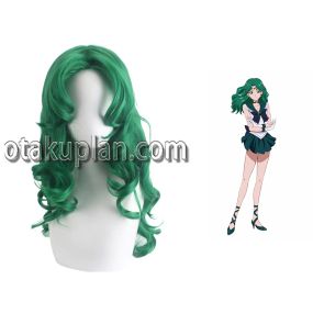 Sailor Moon Kaiou Michiru Green Outfits Cosplay Wigs