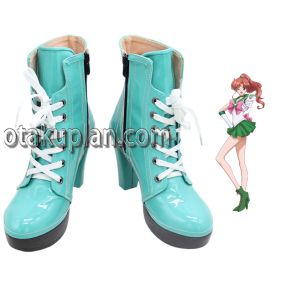Sailor Moon Kino Makoto Green Cosplay Shoes