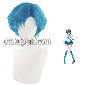 Sailor Moon Mizuno Ami Aqua Blue Cosplay Wigs