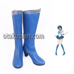 Sailor Moon Mizuno Ami Blue Outfits Cosplay Shoes