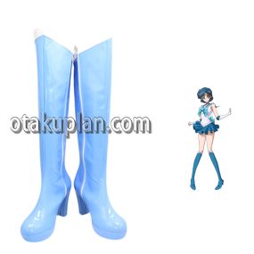Sailor Moon Mizuno Ami Light Blue Cosplay Shoes