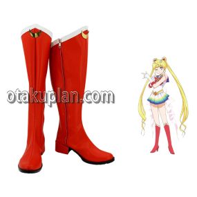 Sailor Moon Tsukino Usagi Red Outfits Cosplay Shoes