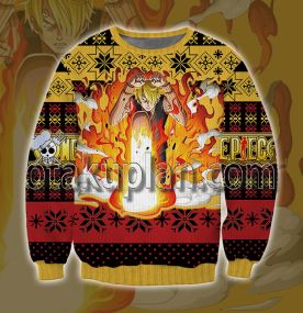 Sanji One Piece Yellow 3D Print Ugly Christmas Sweatshirt