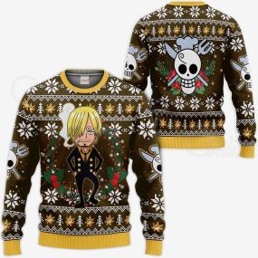 Sanji Ugly Christmas Sweater One Piece Hoodie Shirt