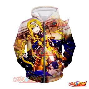 Sword Art Online Alicization Strong and Powerful Integrity Knight Alice Zip Up Hoodie SAO218