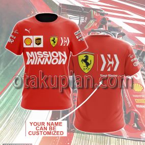Scuderia Ferrari Mission Winnow Custom Name T-shirt