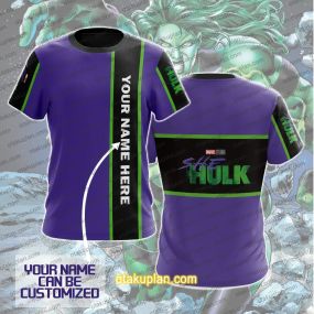 She Hulk Green And Purple Custom Name T-shirt