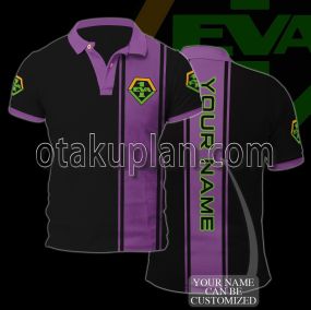 Shin Seiki Evangelion EVA 01 Purple Custom Name Polo Shirt
