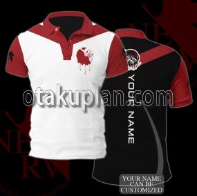 Shin Seiki Evangelion EVA 01 Red And Black Custom Name Polo Shirt