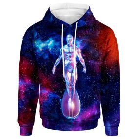 Silver Surfer on The Galaxy Hoodie / T-Shirt