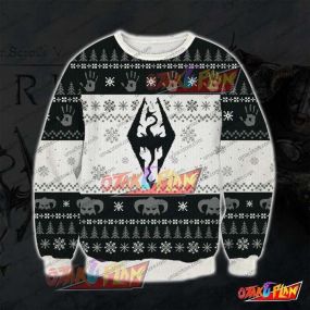 Skyrim 2210 3D Print Ugly Christmas Sweatshirt