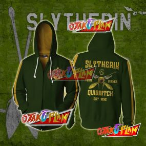 Slytherin Quidditch Team Harry Potter Zip Up Hoodie