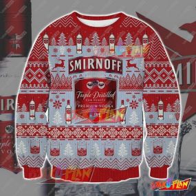 Smirnoff 3D Print Ugly Christmas Sweatshirt