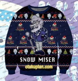 Snow Miser Cool Dude The Year Without A Santa Claus 3D Print Ugly Christmas Sweatshirt