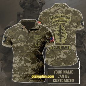 Special Forces Army Custom Name Polo Shirt