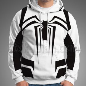 Spider Hero 2 Antivenom Suit White Uniform Cosplay Hoodie