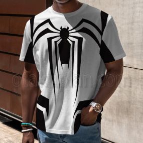 Spider Hero 2 Antivenom Suit White Uniform Cosplay T-Shirt