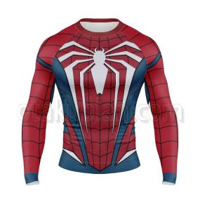Spider Hero 2 Peter Parker Long Sleeve Rash Guard Compression Shirt