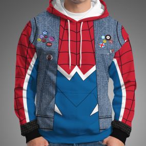 Spider Hero Across the Spider Verse Spider Punk Game DLC Suits Cosplay Hoodie