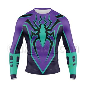 Spider Hero Ben Reilly Earth 616 Long Sleeve Rash Guard Compression Shirt
