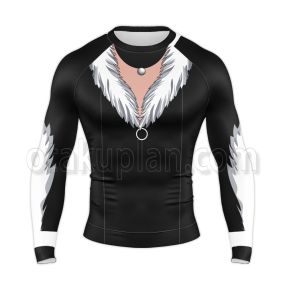 Spider Hero Black Cat Long Sleeve Rash Guard Compression Shirt