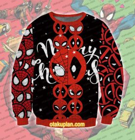 Spider Hero Dead Man 3D Printed Ugly Christmas Sweatshirt