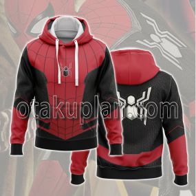 Spider-man No Way Home Upgraded Suit Black and Red Cosplay Hoodie