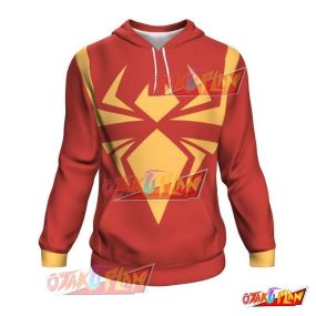 Spider Hero Red All Over Print Pullover Hoodie