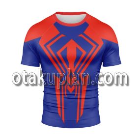 Spider Hero Across The Spider Verse Spider Hero 2099 Rash Guard Compression Shirt