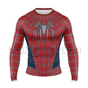 Spider Hero Raimi Long Sleeve Rash Guard Compression Shirt