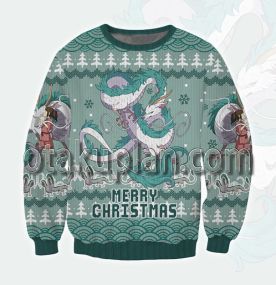 Spirited Away White Drago 3D Printed Ugly Christmas Sweatshirt