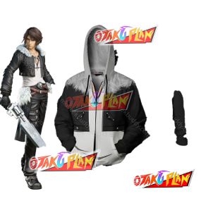 Squall Leonhart Final Fantasy VIII Cosplay Zip Up Hoodie Jacket