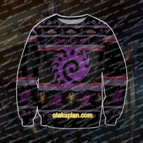 Starcraft 3D Print Knitting Pattern Ugly Christmas Sweatshirt
