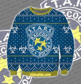 STARS Racoon City Police Resident Evil Ugly Christmas Sweatshirt